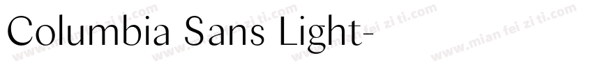Columbia Sans Light字体转换